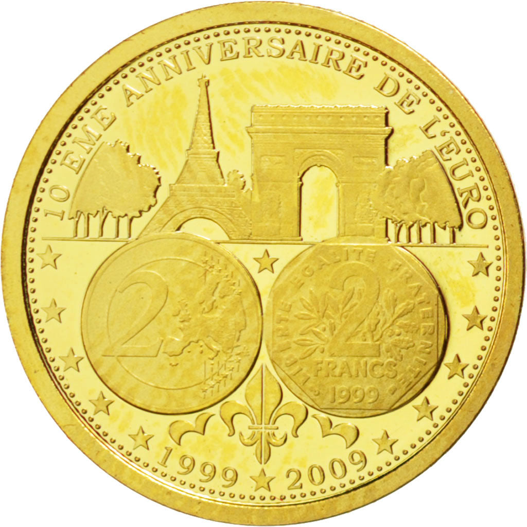 FRANCE, Politics, Society, War, The Fifth Republic, Medal, MS(65-70), Gold, 18,.