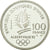 Moeda, França, Ski Acrobatique, 100 Francs, 1990, MS(65-70), Prata, KM:983