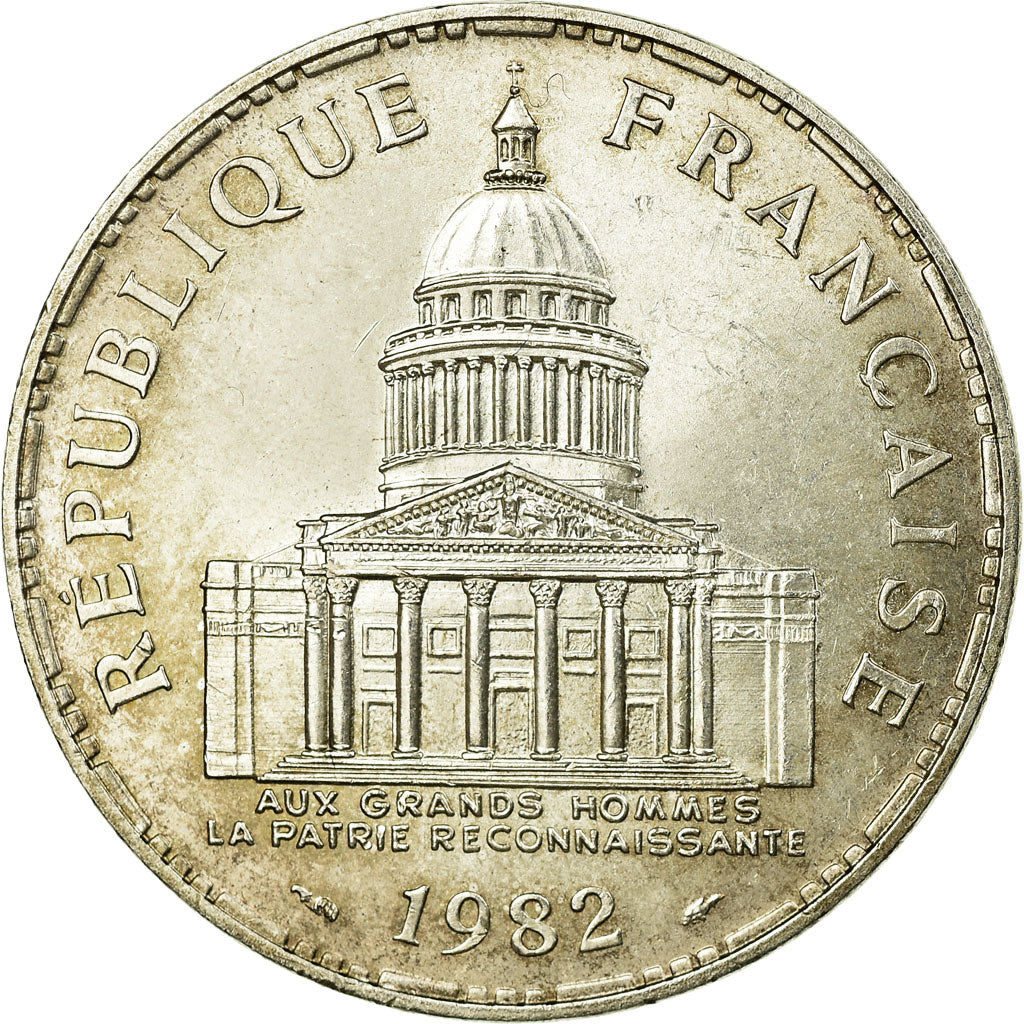 Moneta, Francia, Panthéon, 100 Francs, 1982, Paris, BB, Argento, KM:951.1
