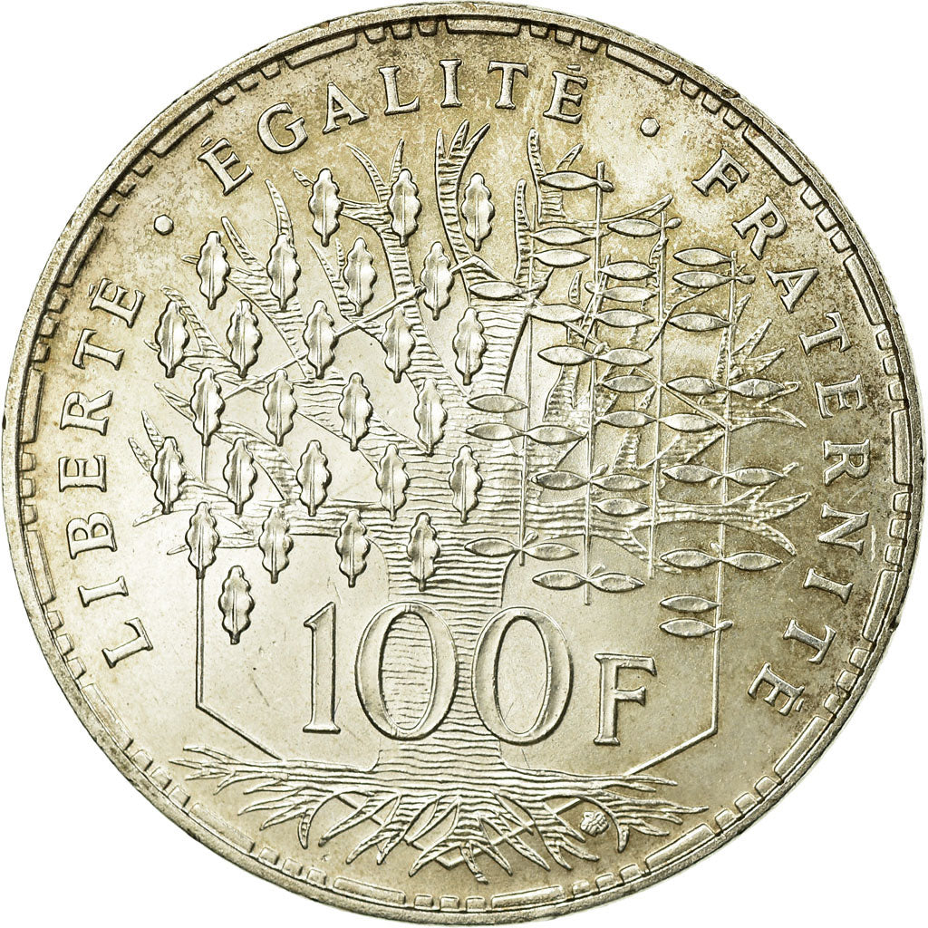 Moneta, Francia, Panthéon, 100 Francs, 1982, Paris, BB, Argento, KM:951.1