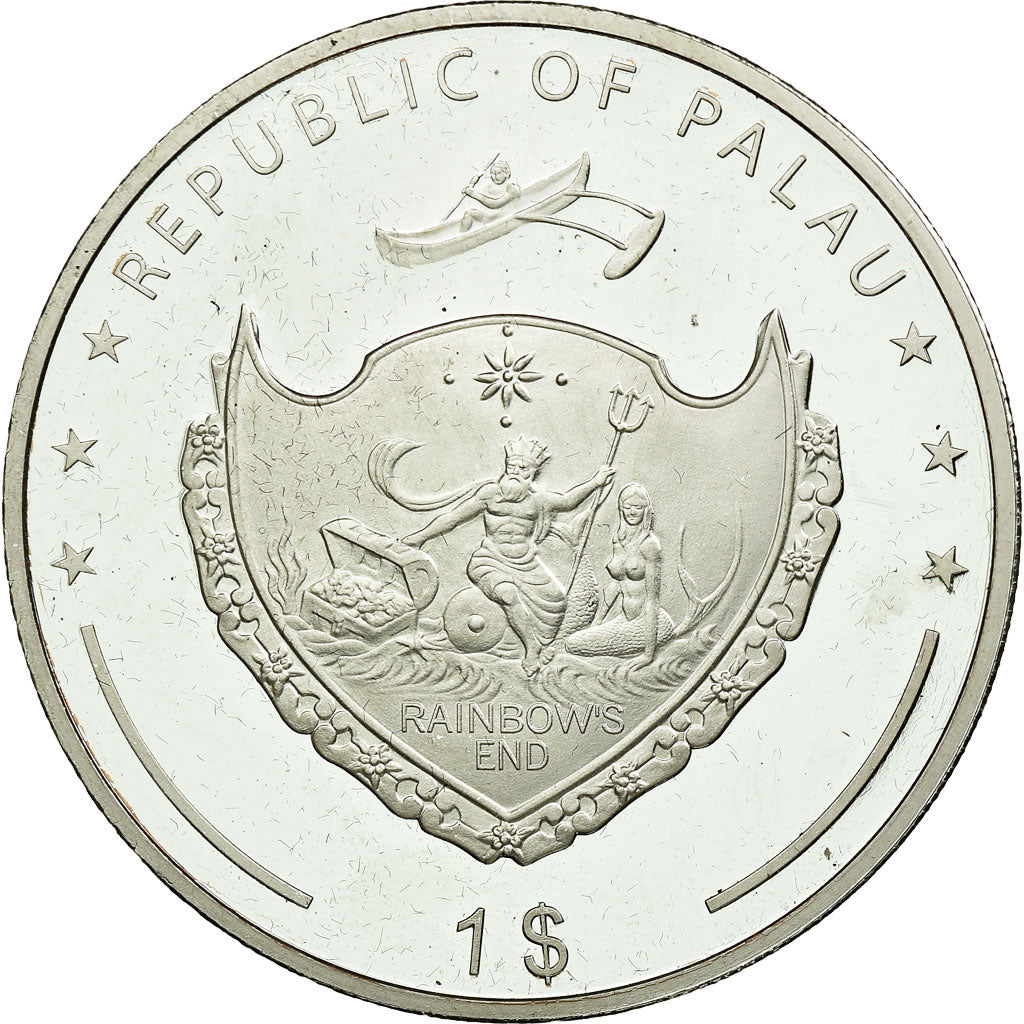 Munten, Palau, Papillon, Dollar, 2008, FDC, Zilver