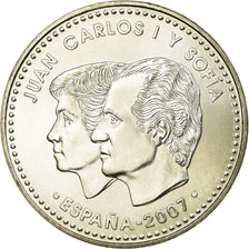 Espanha, 12 Euro, 2007, MS(63), Prata, KM:1129