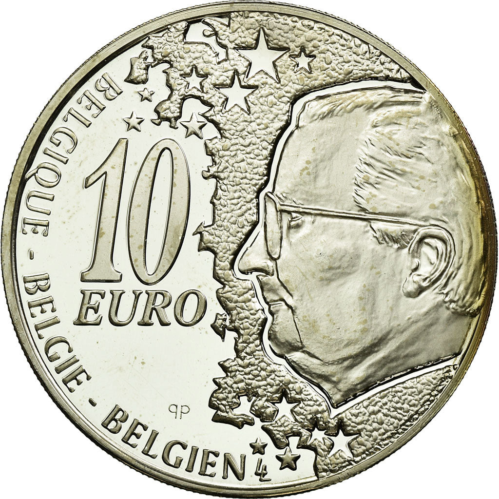 Belgium, 10 Euro, 2002, AU(55-58), Silver, KM:233