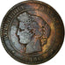 Moeda, França, Cérès, 10 Centimes, 1880, Paris, F(12-15), Bronze, KM:815.1