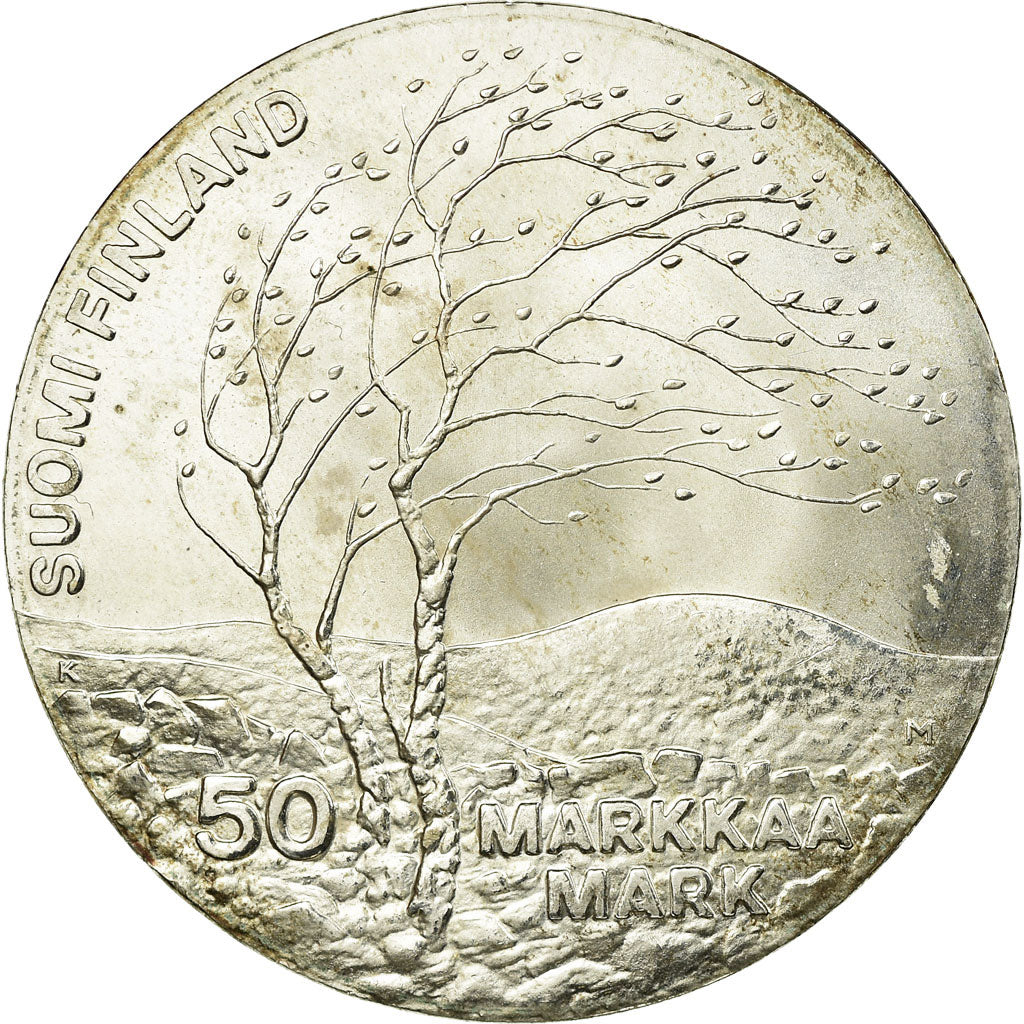 Coin, Finland, 50 Markkaa, 1983, AU(55-58), Silver, KM:61
