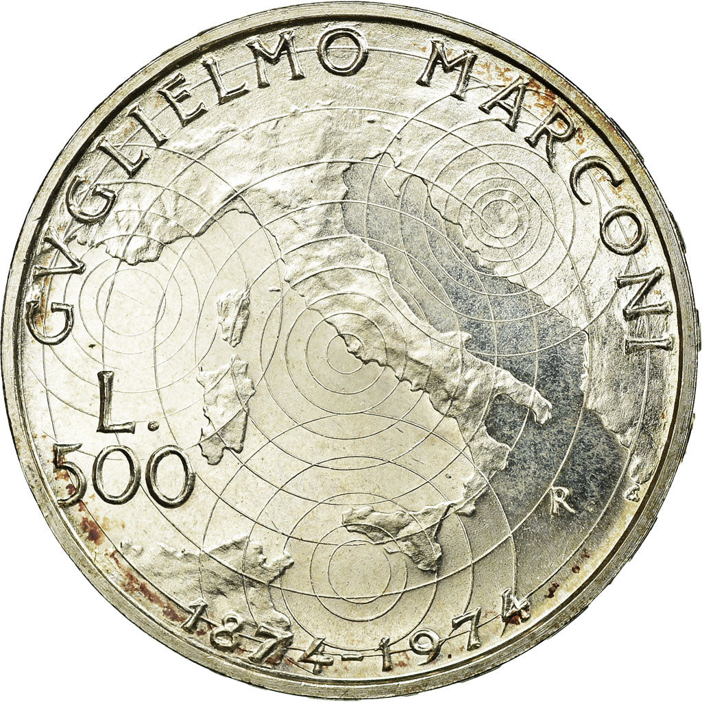 Coin, Italy, 500 Lire, 1974, Rome, AU(55-58), Silver, KM:103