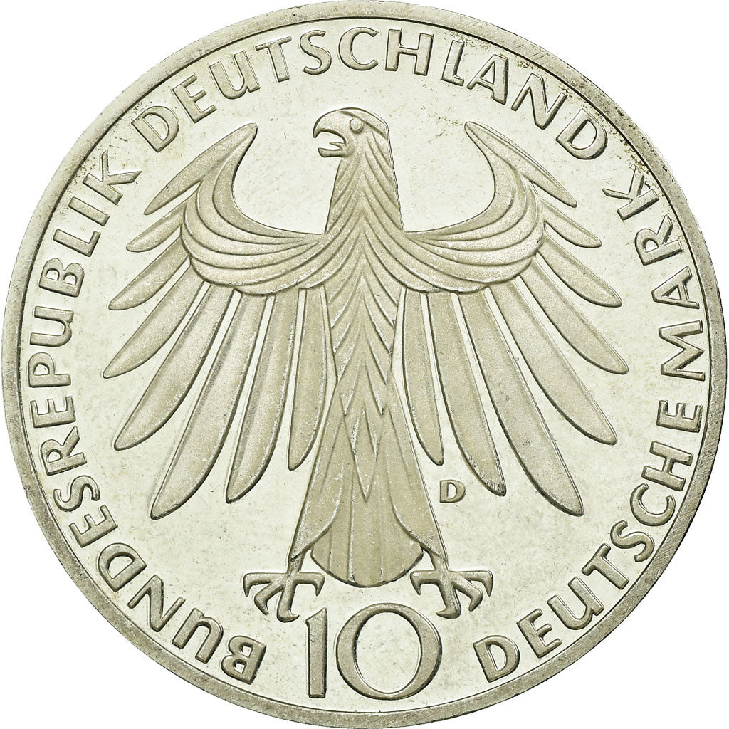 Monnaie, République fédérale allemande, 10 Mark, 1972, Munich, TTB, Argent