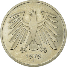 Monnaie, République fédérale allemande, 5 Mark, 1979, Hamburg, SUP