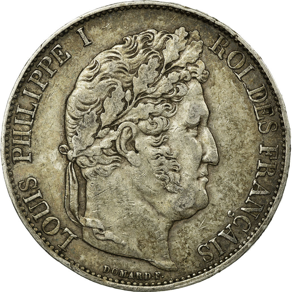 Monnaie, France, Louis-Philippe, 5 Francs, 1845, Strasbourg, TB+, Argent