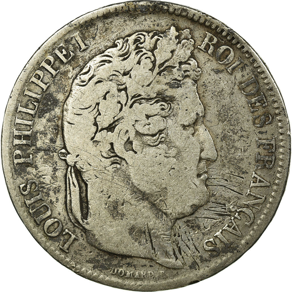 Coin, France, Louis-Philippe, 5 Francs, 1833, Lille, VF(20-25), Silver