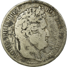 Coin, France, Louis-Philippe, 5 Francs, 1833, Lille, VF(20-25), Silver