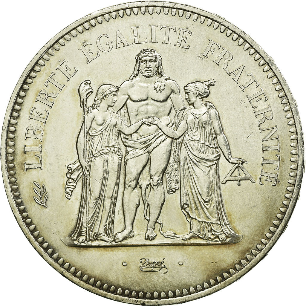 Coin, France, Hercule, 50 Francs, 1975, Paris, EF(40-45), Silver, KM:941.1
