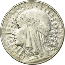 Coin, Poland, 10 Zlotych, 1933, Warsaw, AU(55-58), Silver, KM:22