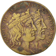 FRANCE, History, Louis III et Caloman III, Medal, VF(30-35), Copper, 32, 14.50
