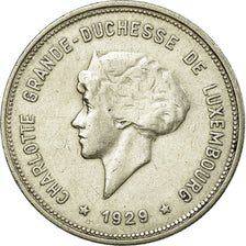 Coin, Luxembourg, Charlotte, 5 Francs, 1929, EF(40-45), Silver, KM:38