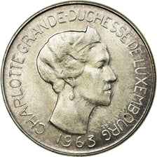 Coin, Luxembourg, Charlotte, 100 Francs, 1963, AU(55-58), Silver, KM:52