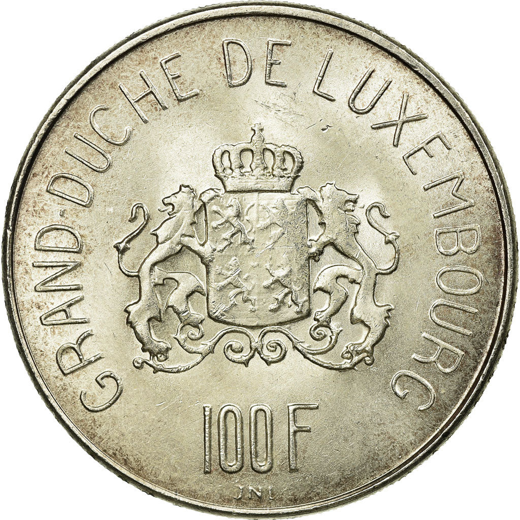 Coin, Luxembourg, Charlotte, 100 Francs, 1963, AU(55-58), Silver, KM:52