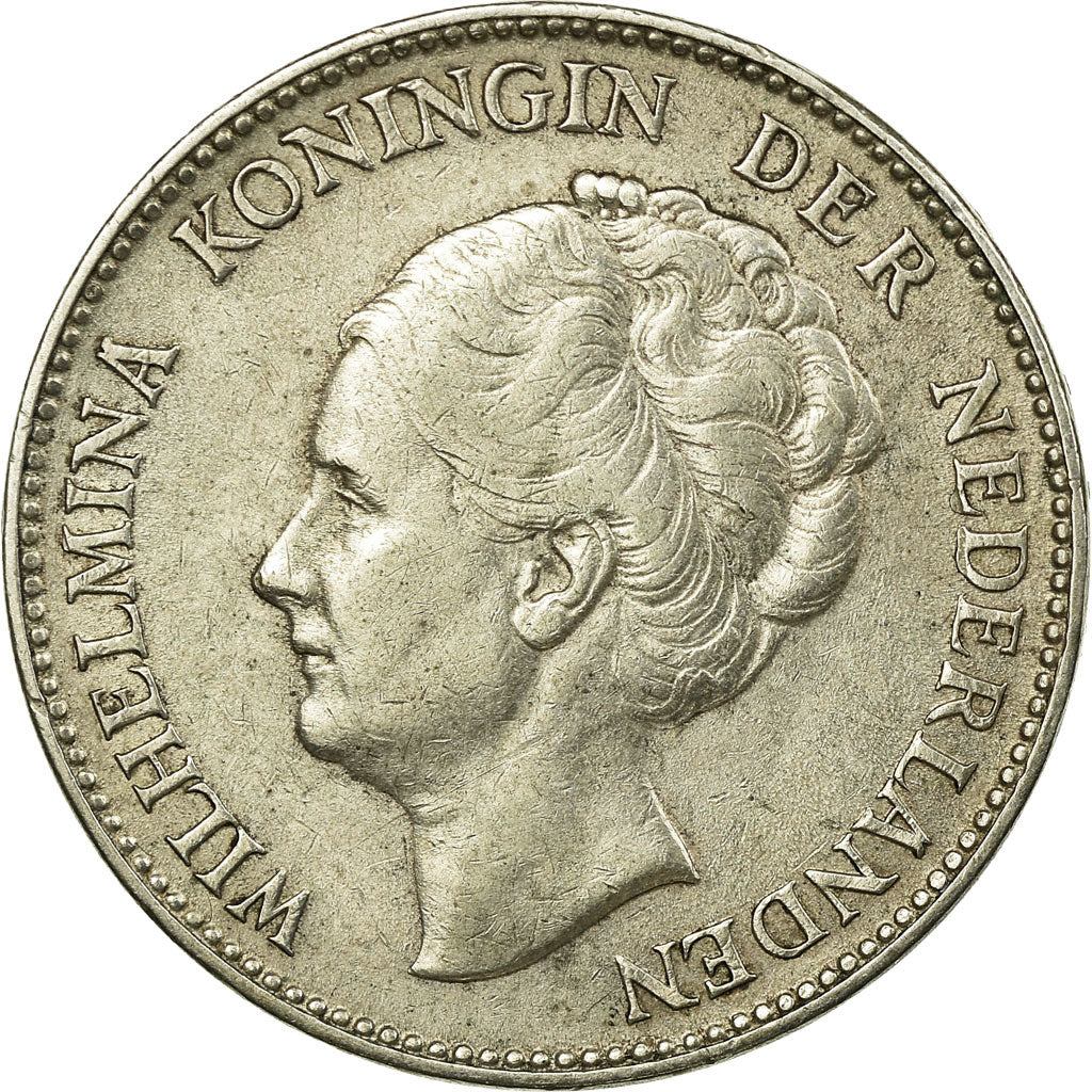 Coin, Netherlands, Wilhelmina I, Gulden, 1929, EF(40-45), Silver, KM:161.1