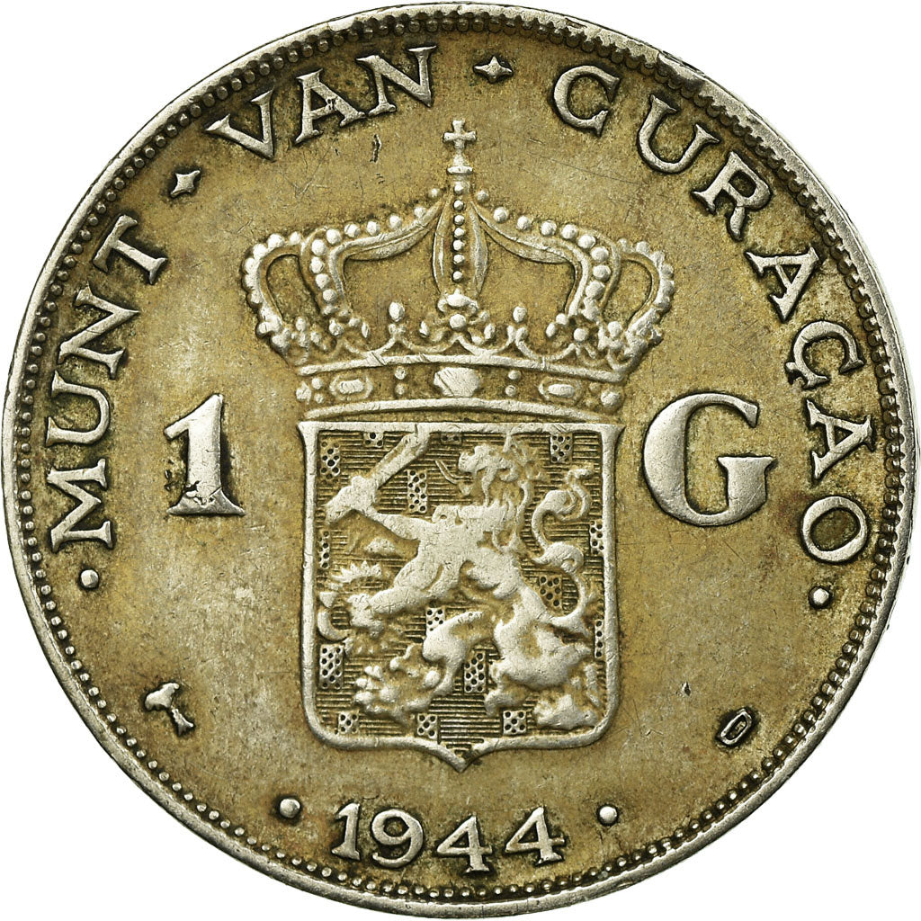 Coin, Curacao, Gulden, 1944, Denver, USA, EF(40-45), Silver, KM:45