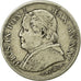 Moeda, ESTADOS ITALIANOS, PAPAL STATES, Pius IX, Lira, 1866, Roma, VF(20-25)