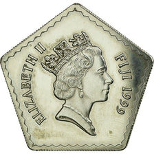 Coin, Fiji, Elizabeth II, 5 Dollars, 1999, AU(55-58), Silver, KM:80