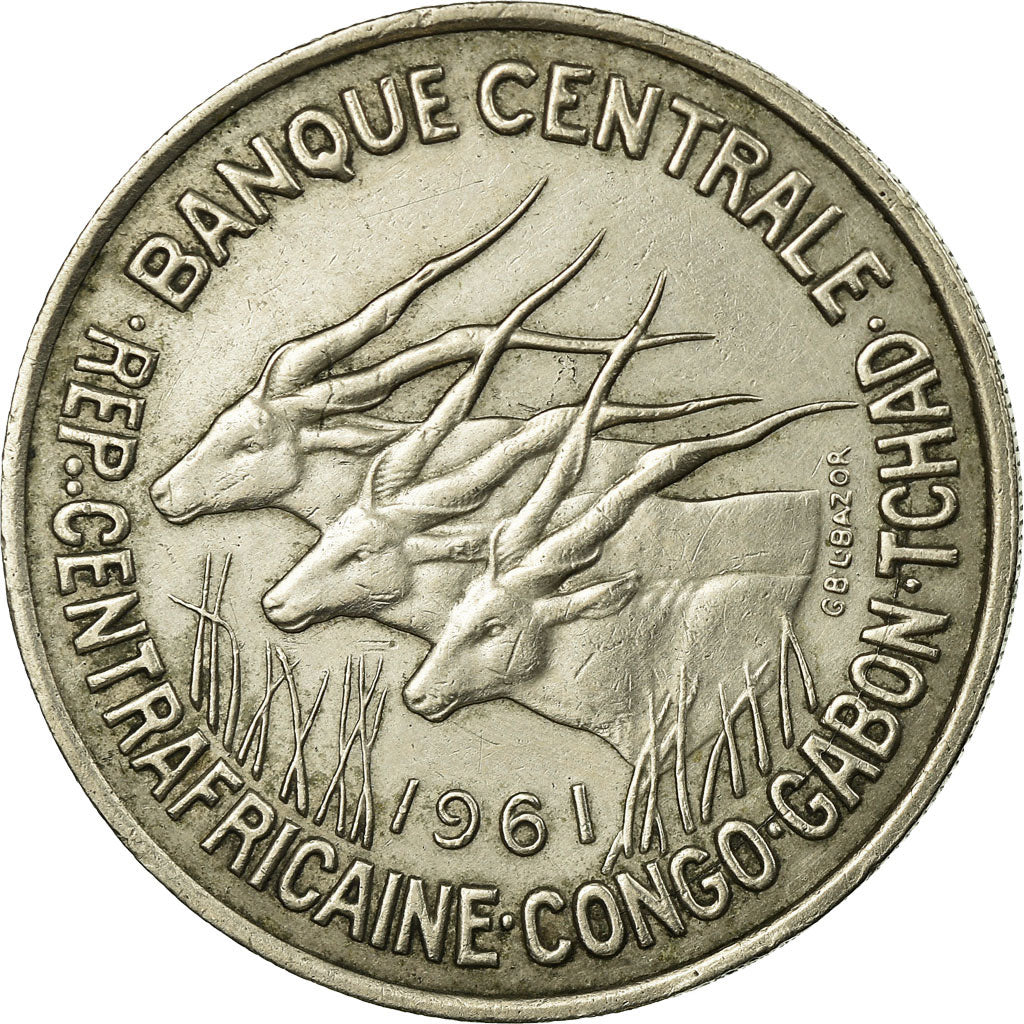 Coin, EQUATORIAL AFRICAN STATES, 50 Francs, 1961, Paris, EF(40-45)