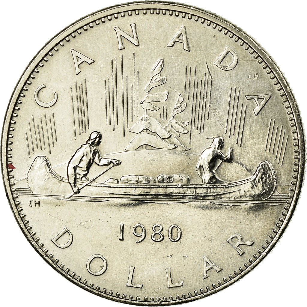 Coin, Canada, Elizabeth II, Dollar, 1980, Royal Canadian Mint, Ottawa