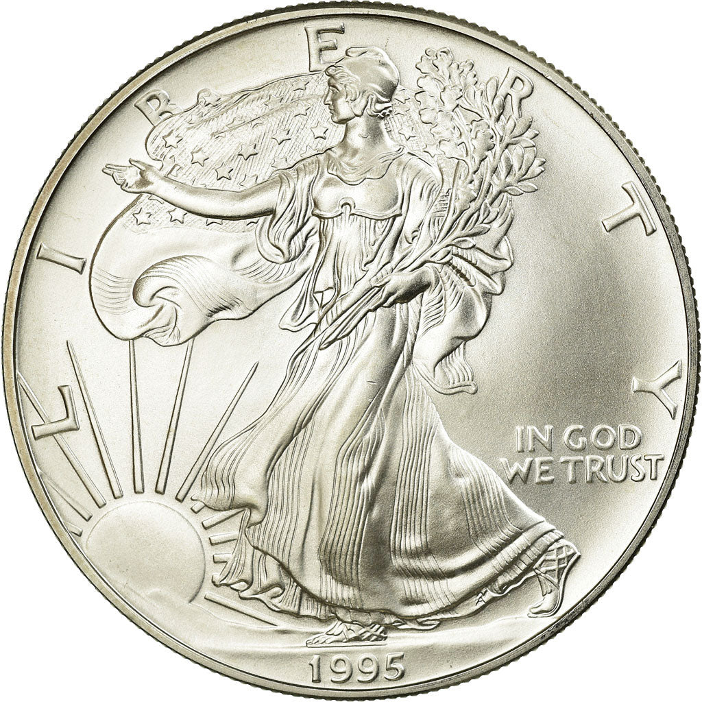 Coin, United States, Dollar, 1995, U.S. Mint, Philadelphia, MS(65-70), Silver