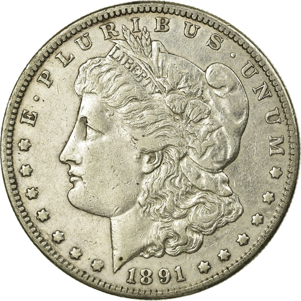 Coin, United States, Morgan Dollar, Dollar, 1891, U.S. Mint, San Francisco