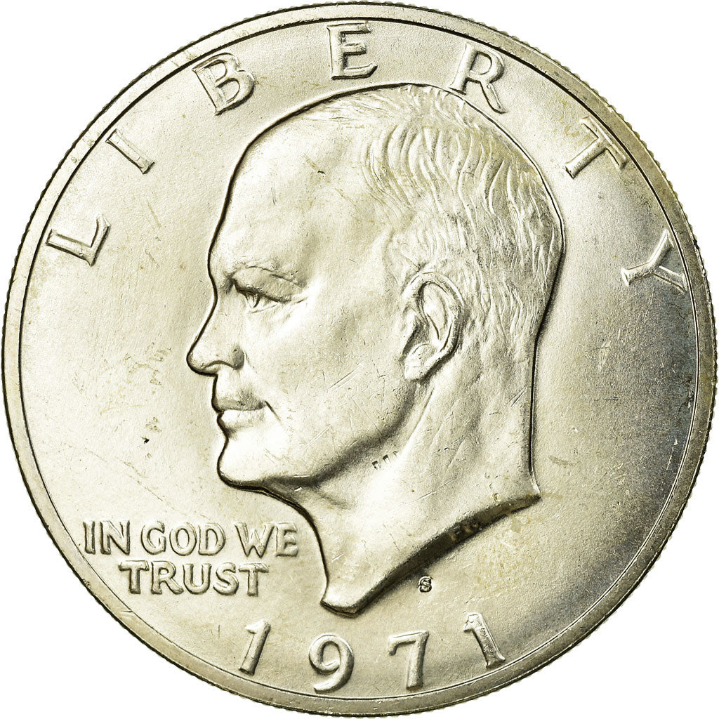 Coin, United States, Eisenhower Dollar, Dollar, 1971, U.S. Mint, San Francisco