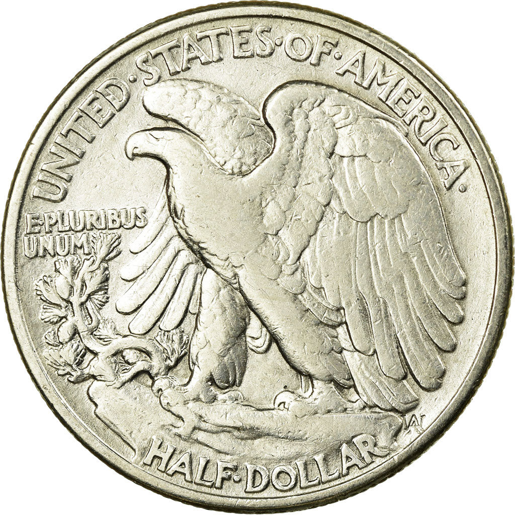 Coin, United States, Walking Liberty Half Dollar, Half Dollar, 1944, U.S. Mint