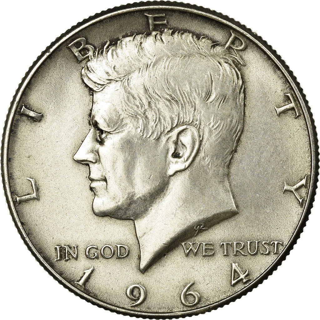 Coin, United States, Kennedy Half Dollar, Half Dollar, 1964, U.S. Mint