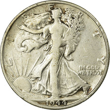 Coin, United States, Walking Liberty Half Dollar, Half Dollar, 1944, U.S. Mint