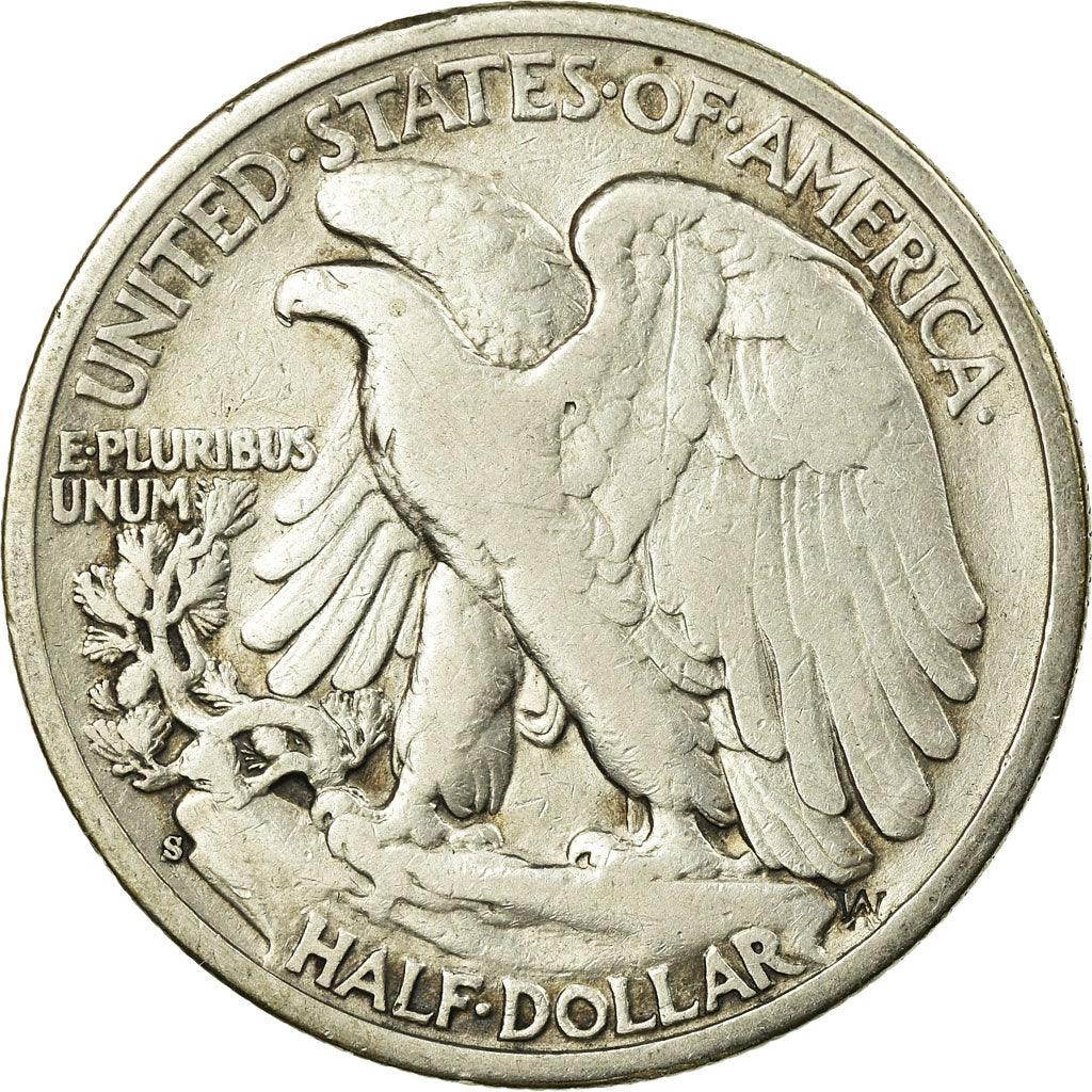Coin, United States, Walking Liberty Half Dollar, Half Dollar, 1944, U.S. Mint