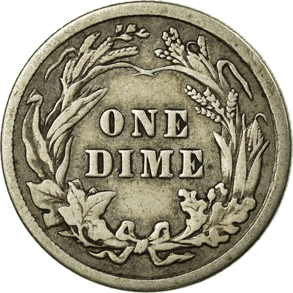 Moneda, Estados Unidos, Barber Dime, Dime, 1910, U.S. Mint, Philadelphia, BC+