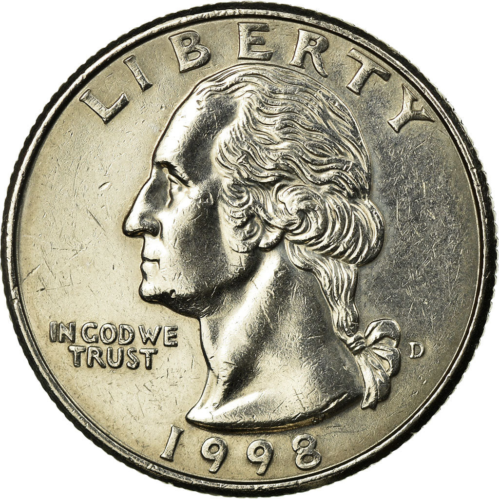 Coin, United States, Washington Quarter, Quarter, 1998, U.S. Mint, Denver