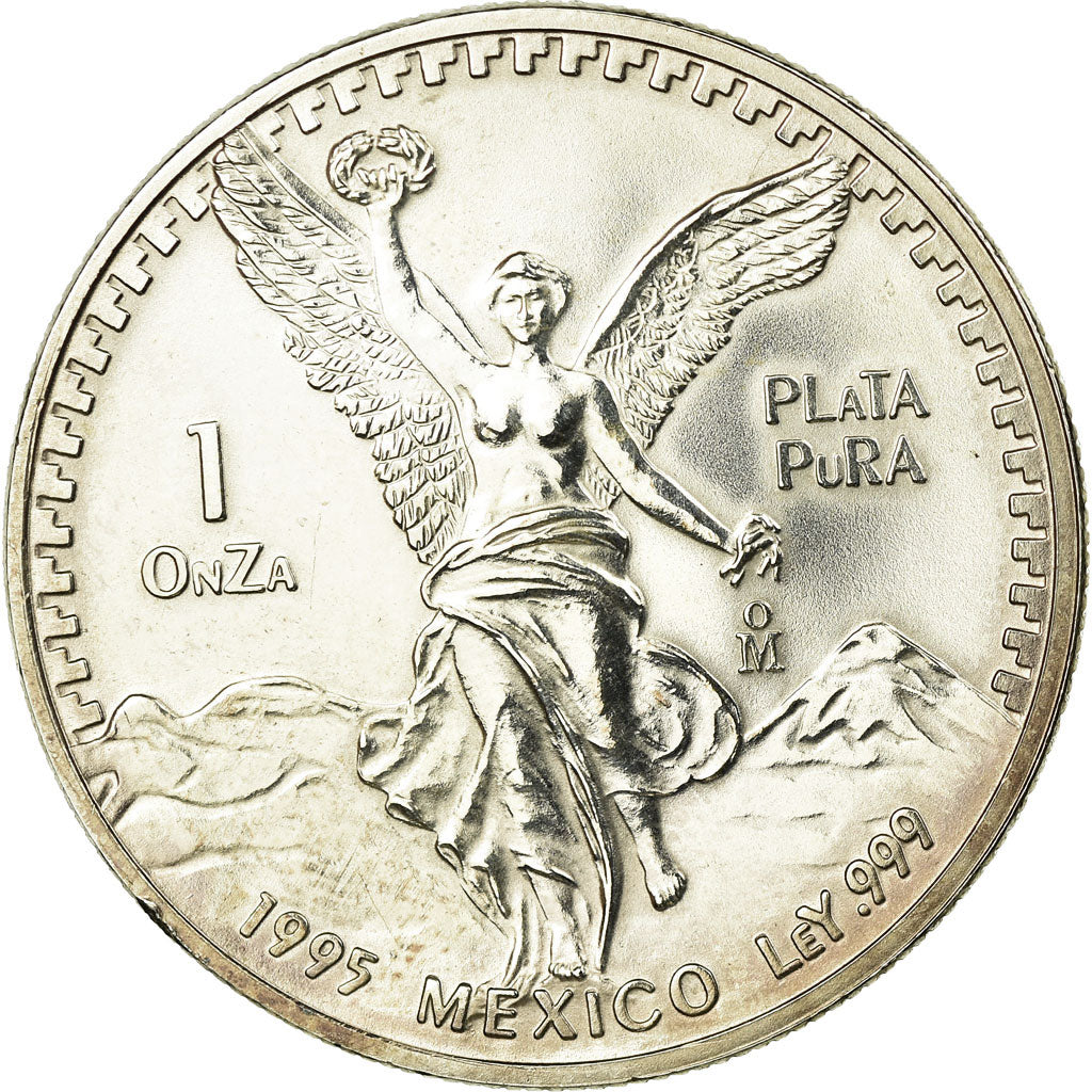 Münze, Mexiko, Onza, Troy Ounce of Silver, 1995, Mexico City, VZ, Silber