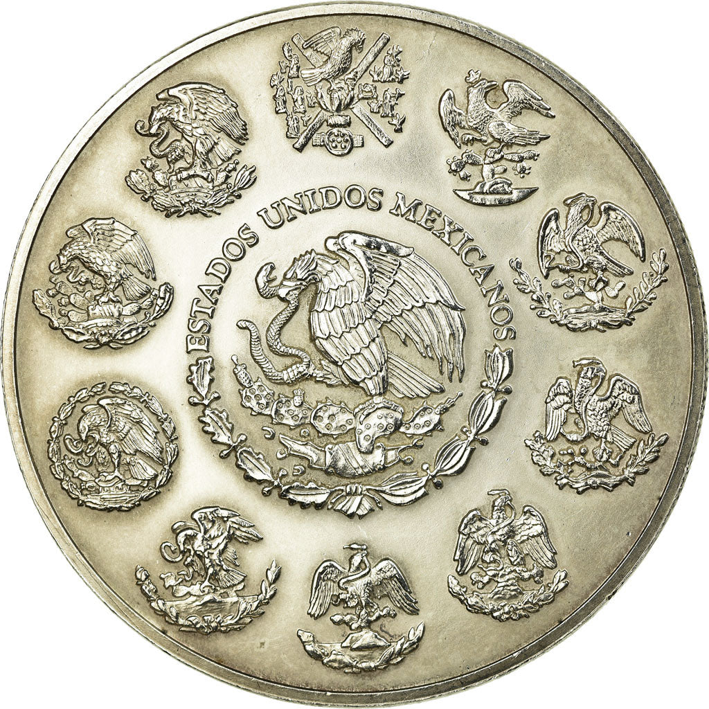Munten, Mexico, 2 Onzas, 2 Troy Ounces of Silver, 1996, Mexico City, PR, Zilver