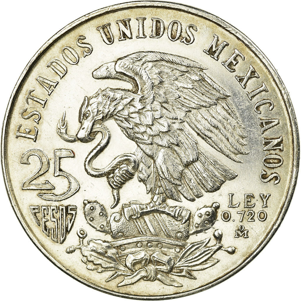 Coin, Mexico, 25 Pesos, 1968, Mexico City, EF(40-45), Silver, KM:479.1