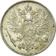 Coin, Finland, Nicholas II, 50 Penniä, 1915, AU(55-58), Silver, KM:2.2