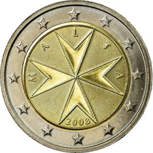Malte, 2 Euro, 2008, TTB, Bi-Metallic, KM:132
