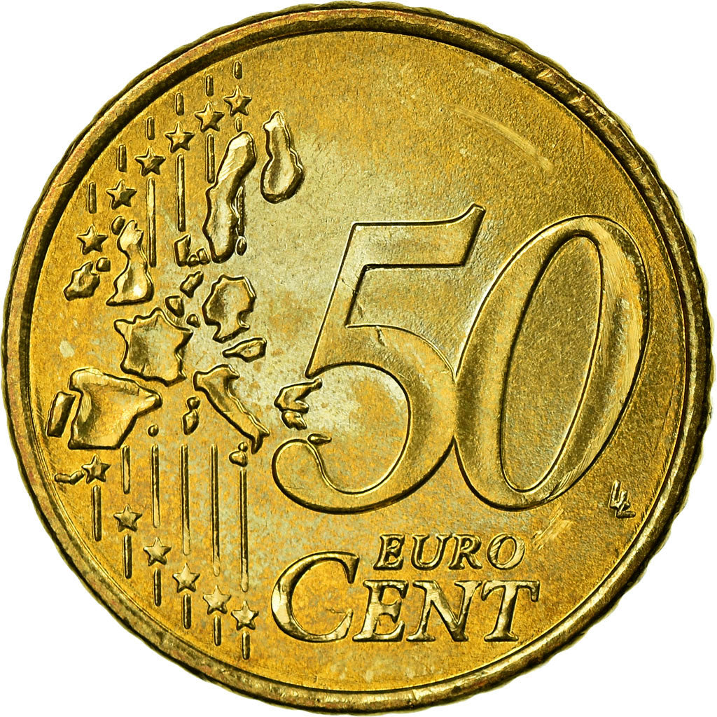 Greece, 50 Euro Cent, 2006, VF(30-35), Brass, KM:186