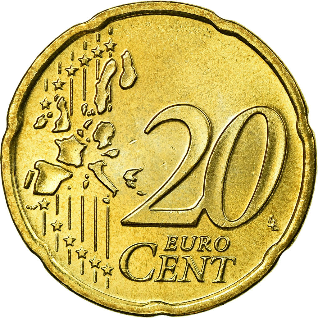 Grecja, 20 Euro Cent, 2006, Athens, EF(40-45), Mosiądz, KM:185