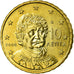 Grécia, 10 Euro Cent, 2006, EF(40-45), Latão, KM:184