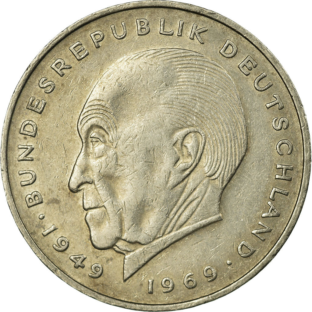 Coin, GERMANY - FEDERAL REPUBLIC, 2 Mark, 1975, Stuttgart, VF(30-35)