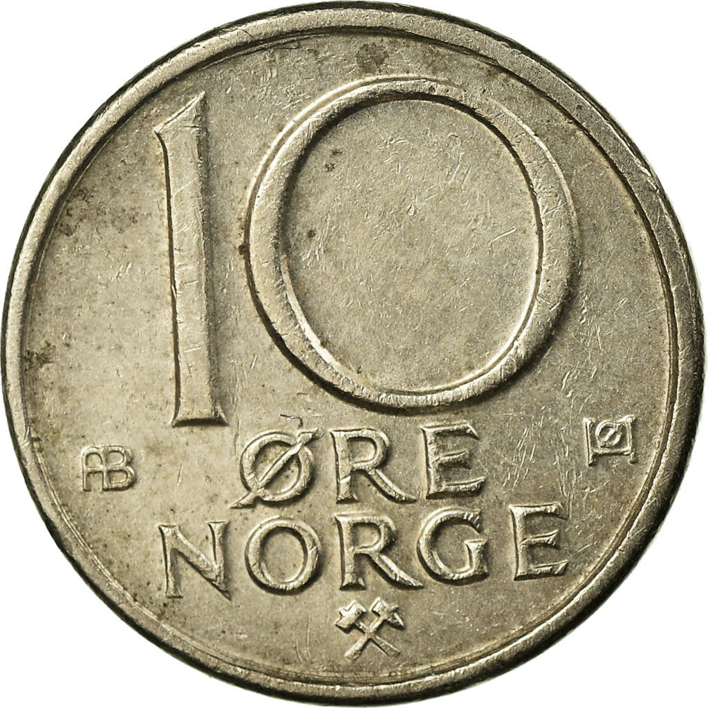 Coin, Norway, Olav V, 10 Öre, 1979, VF(30-35), Copper-nickel, KM:416
