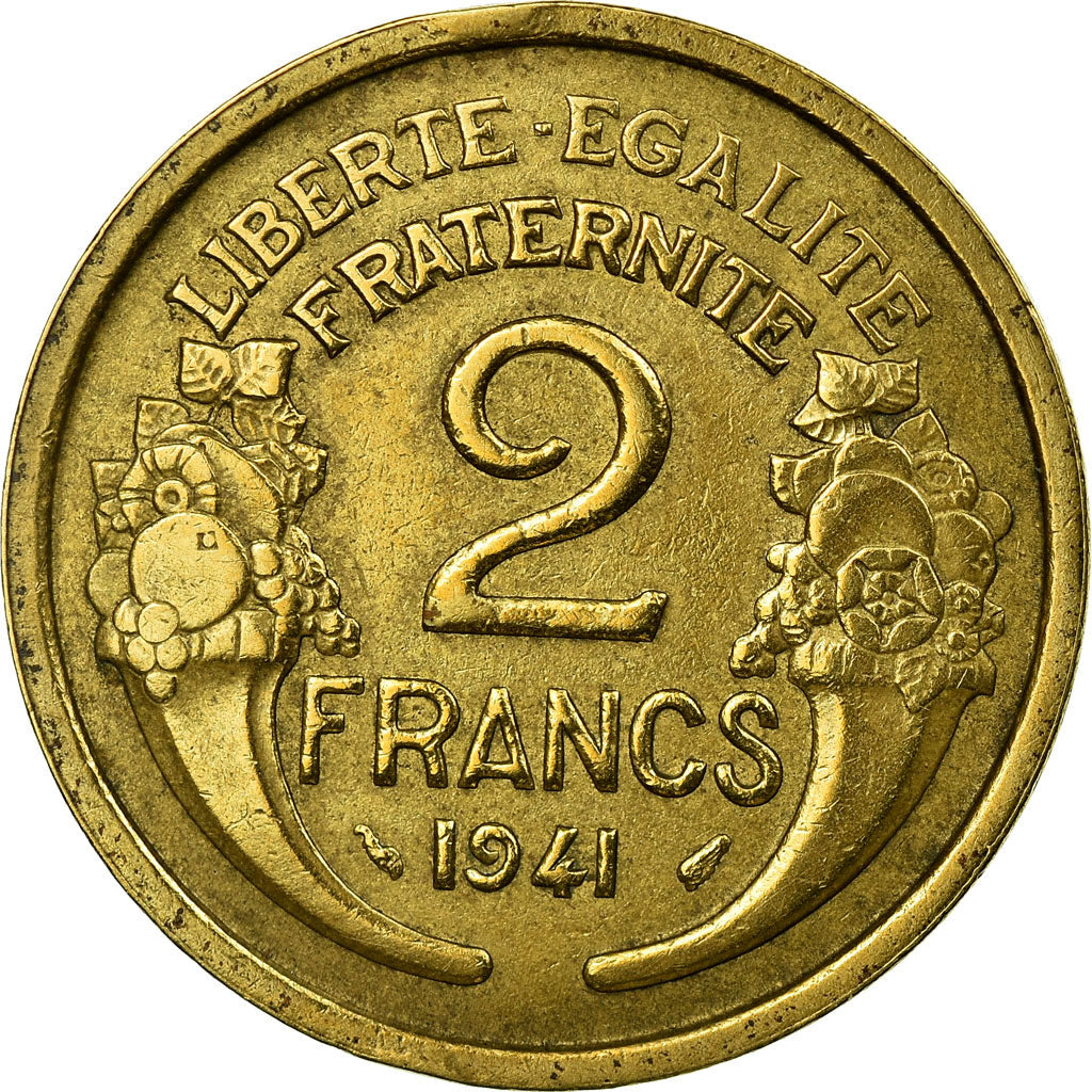 Münze, Frankreich, Morlon, 2 Francs, 1941, Paris, S+, Aluminum-Bronze, KM:886