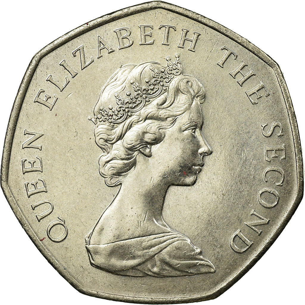 Coin, Jersey, Elizabeth II, 50 New Pence, 1980, EF(40-45), Copper-nickel, KM:34