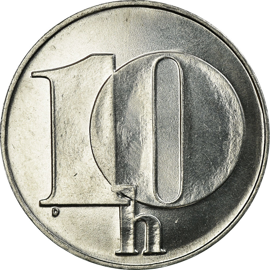 Coin, Czechoslovakia, 10 Haleru, 1991, MS(63), Aluminum, KM:146