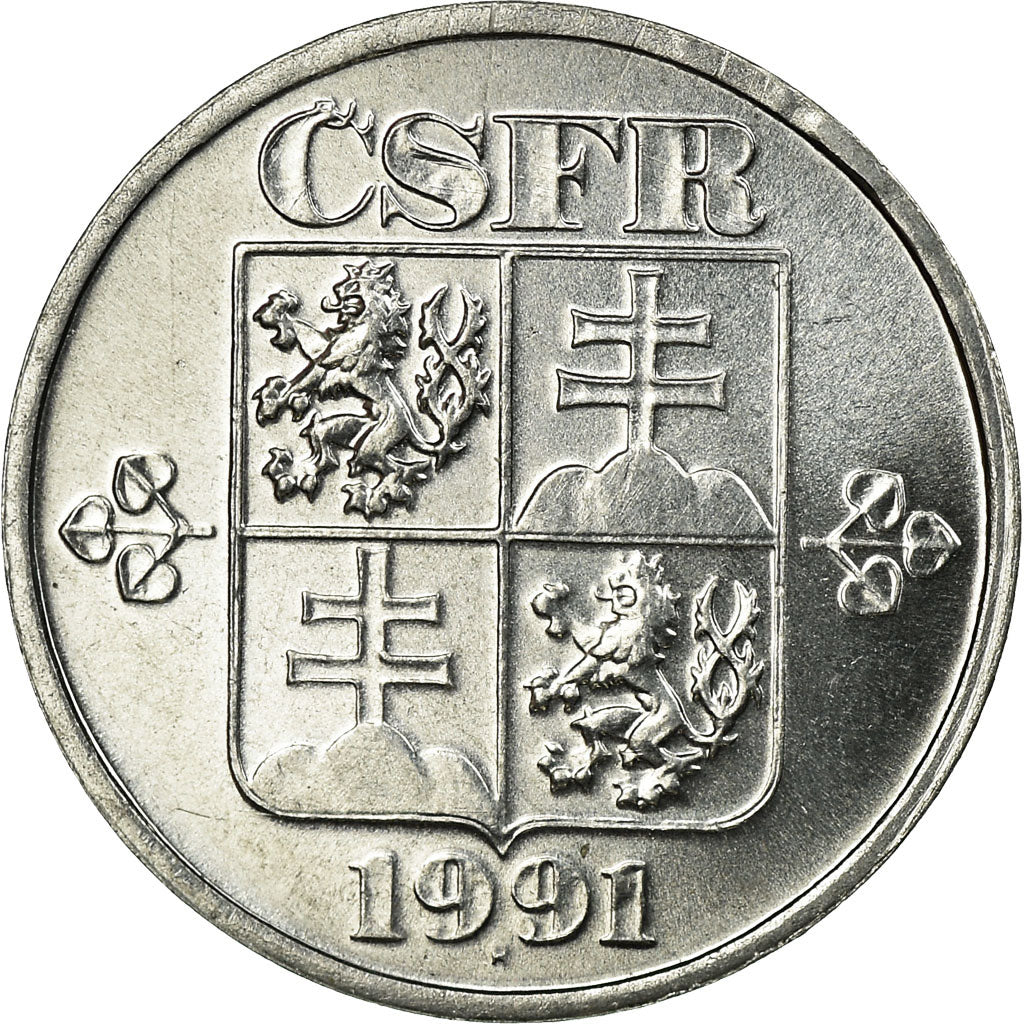 Coin, Czechoslovakia, 5 Haleru, 1991, MS(63), Aluminum, KM:150